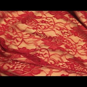 NWT LuLaRoe Medium Lucy lace cranberry skirt maxi